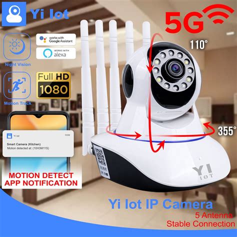 5G IP Camera 5 Antenna PTZ Wireless CCTV 1080p Auto Track Security With