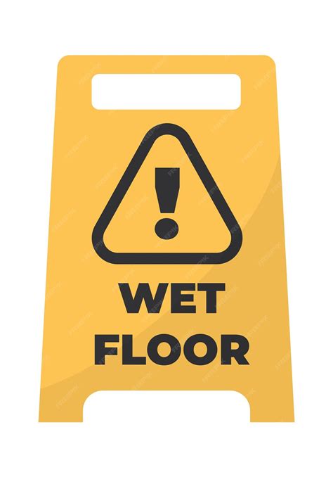 Premium Vector Caution Wet Floor Accident Danger Safety Yellow