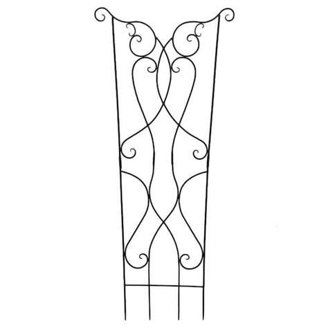 Achla Designs Classic Rococo Garden Trellis In Tall Graphite