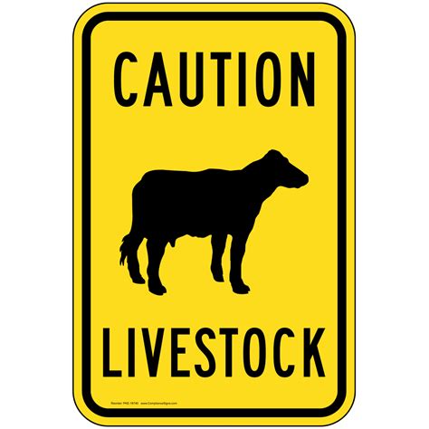 Caution Farm Animals Sign Pke 18735 Farm Safety