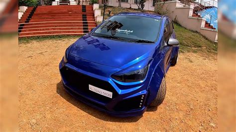 This Mean-Looking Hatchback Is Actually a Modified Hyundai Grand i10 With Hyper-Wide Body Kit