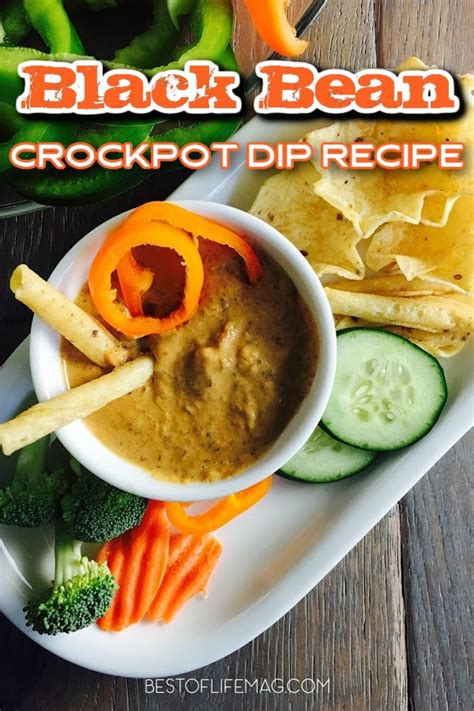 Crockpot Black Bean Dip Recipe | Slow Cooker Cheesy Bean Dip