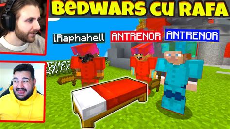 Echipa Youtuberilor Vs ANTRENORUL Pe BEDWARS In Minecraft Cu Rafael