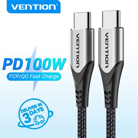 VENTION USB C To C Cable 100W PD Fast Charge Type C 5A Power Delivery