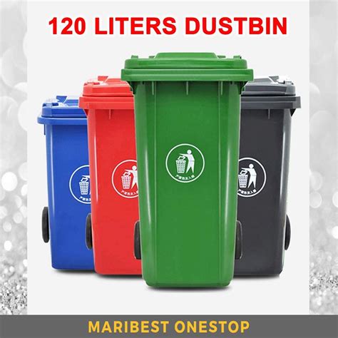 Tong Sampah 120 Liters Large 120l Dustbin Trash Can Garbage Bin Recycle