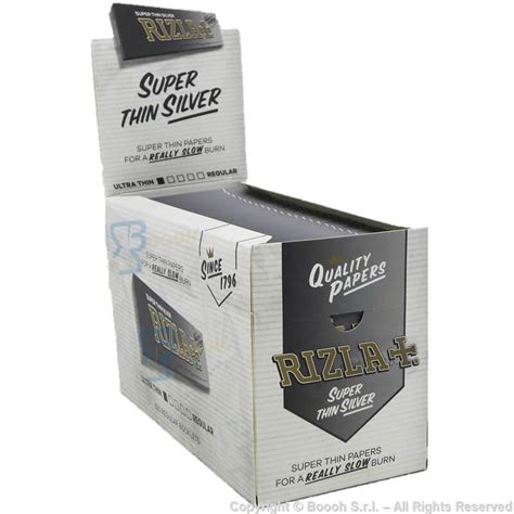 Cartine Corte Rizla Silver Regular Argento Box Libretti Boooh