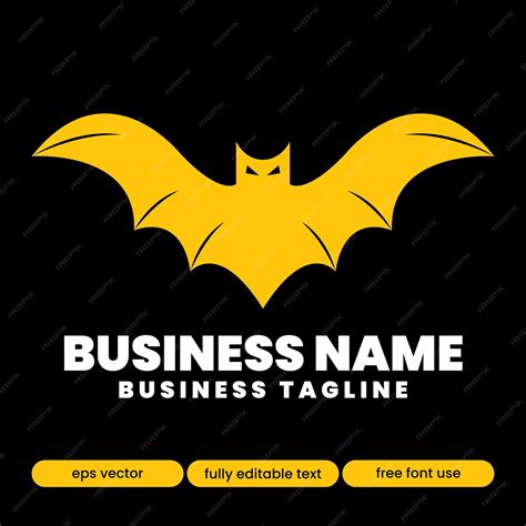 Premium Vector Bat Logo Template Editable Text Eps Vector Style 9