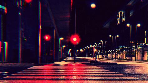 Street Lights in Rainy Night Live Wallpaper