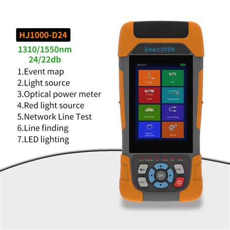 Mini Otdr 13101550nm 2422db Fiber Optic Reflectometer Touch Screen