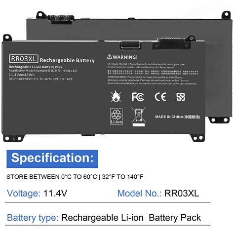 Rr Xl Battery For Hp Probook G G Series