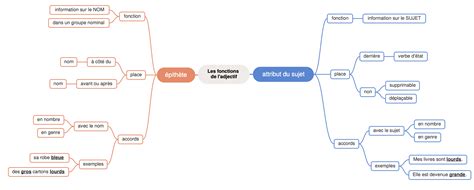 Carte Mentale Des Fonctions De L Adjectif Grammaire Apprendre