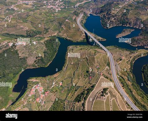 Douro Valley Hydrographic Basin Of The Varosa Dam Stock Photo Alamy