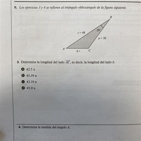 3 Determina La Longitud Del Lado AC Es Decir La Longitud Del Lado B