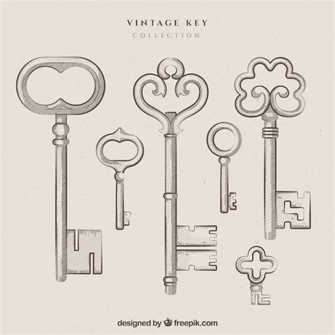 Free Vector Vintage Key Collection