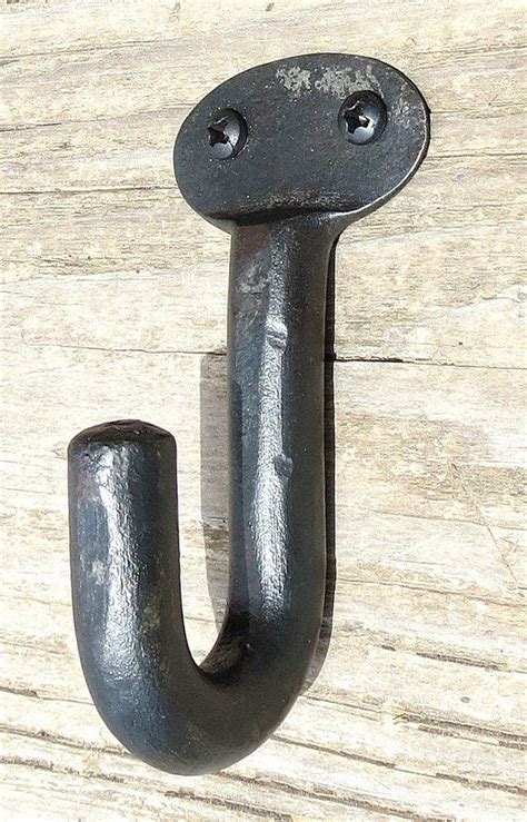 Hand Forged Hook Strong Wrought Iron Kitchen Towel Utensil Wall Door