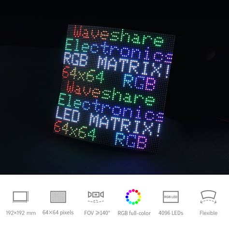 Flexible Rgb Full Color Led Matrix Panel Mm Pitch X Pixels