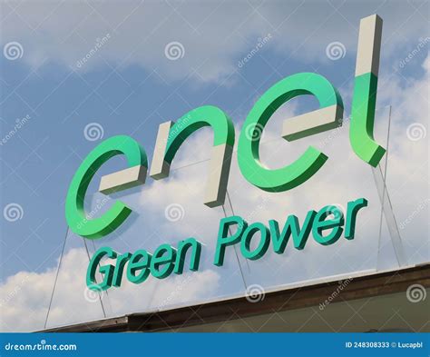 Enel Green Power Logo On A Commercial Stand It Is A Multinational