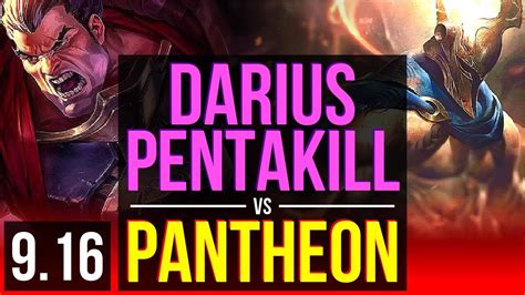 Darius Vs Pantheon Top Pentakill Kda Early Solo Kills