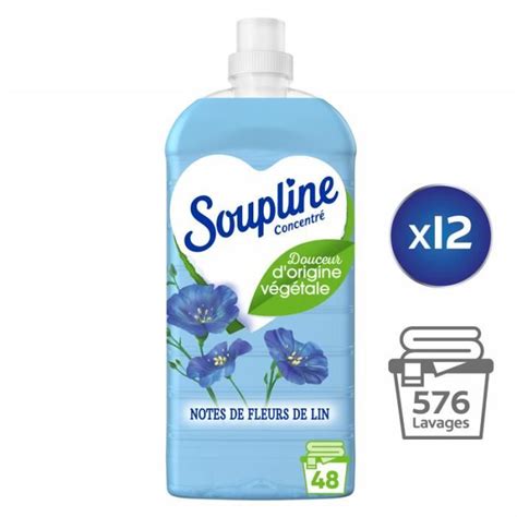 Pack de 12 SOUPLINE Adoucissant Linge Concentré Douceur d Origine