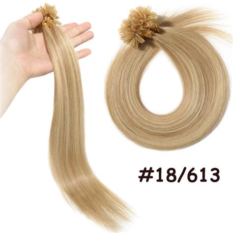 200s Indian Remy Human Hair Extensions Pre Bonded Nail U Keratin Tip 1g