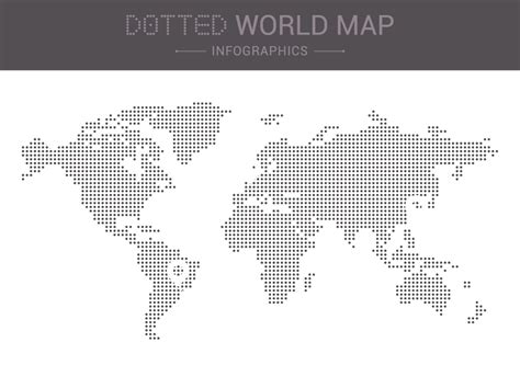 Download Transparent Download Dotted World Map Vector Dotted World