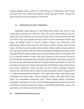 Hubungkait Sejarah Tanah Melayu Dengan Senario Masyarakat Masa Kini PDF