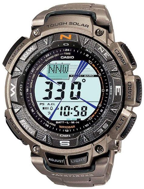 Casio Men S Pathfinder Triple Sensor Watch W Titanium Band Qvc