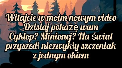 Cyklop Minionek Na Wiat Przyszed Niezwyk Y Szczeniak Z Okiem Cda