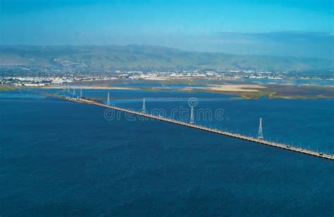 Aerial View of San Mateo Bridge Stock Image - Image of hayward, francisco: 164872121