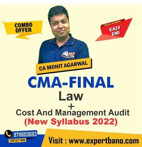 Cma Final Law Cost And Management Audit Combo Offer By Mepl Classes