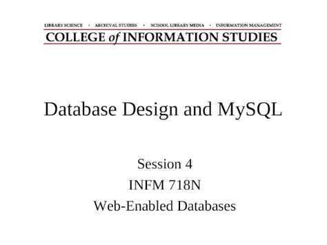 Ppt Database Design And Mysql Dokumentips