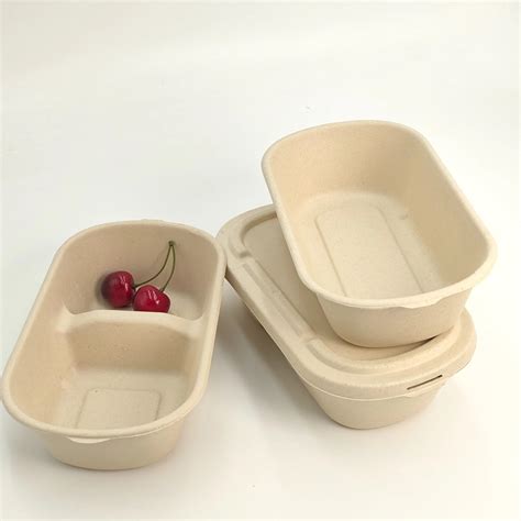 Disposable Biodegradable Sugarcane Bagasse Pulp 700ml Take Away Lunch