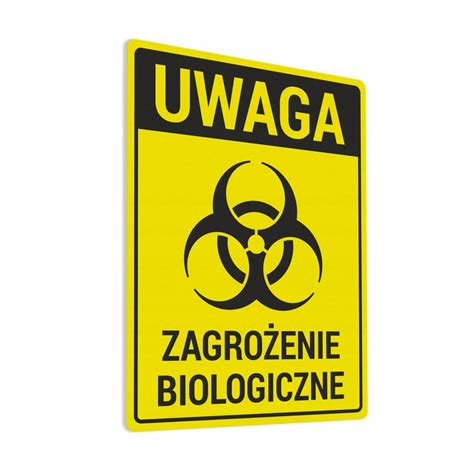 Uwaga Zagrożenie Biologiczne naklejka 15x20 BBZ04S Cena Opinie