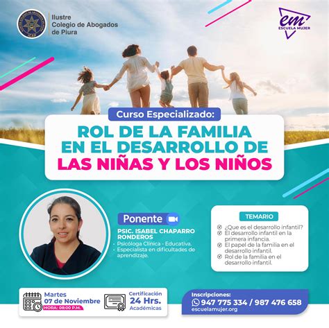 Escuela Mujer Curso Especializado Rol De La Familia En El Desarrollo