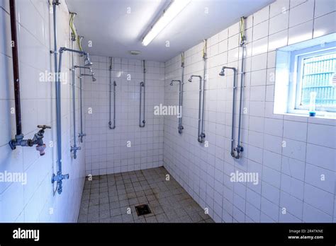 Showers At Sports Club Stock Photo Alamy