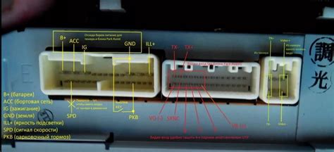 Распиновка японской магнитолы toyota