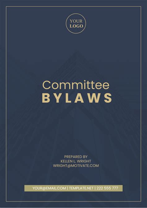 Committee Bylaws Template Edit Online And Download Example