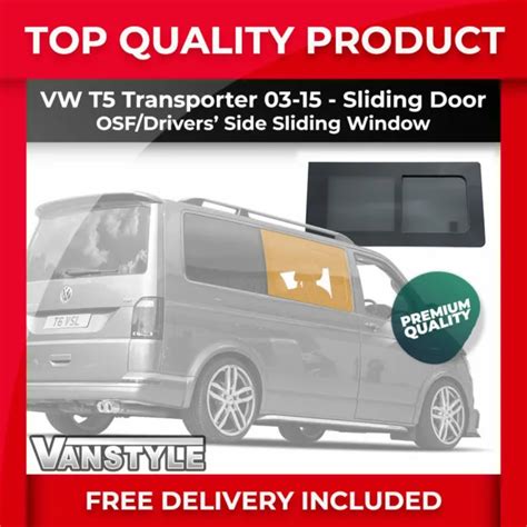 Fits Vw T5 03 15 Osf Drivers Side Tint Sliding Door Opening Window Glass £13258 Picclick Uk