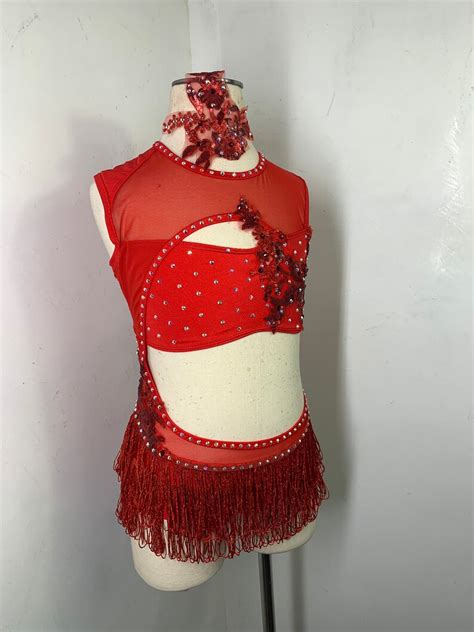 Jazz Dance Costume Red Jazz Dance Costum Red Jazz Dance Etsy