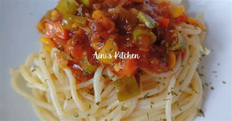 Resep Spaghetti Bolognese Pelangi Oleh Aini S Kitchen Cookpad