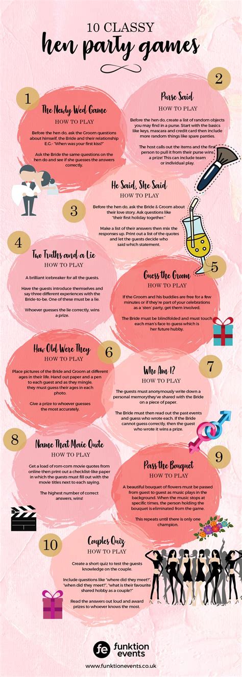 10 Classy Hen Party Games Classy Hen Party Games Classy Bachelorette