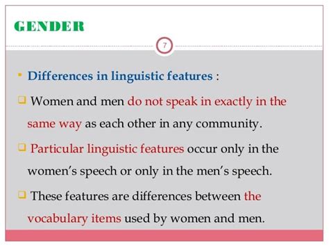 Influence Of Sex And Age On Language Use