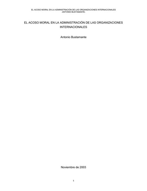 El acoso moral en la administración de las organizaciones