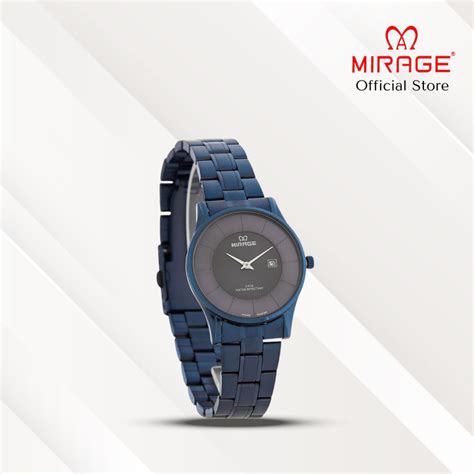 Jual Mirage Jam Tangan Wanita Analog 2 Jarum 8670 L Navy Original