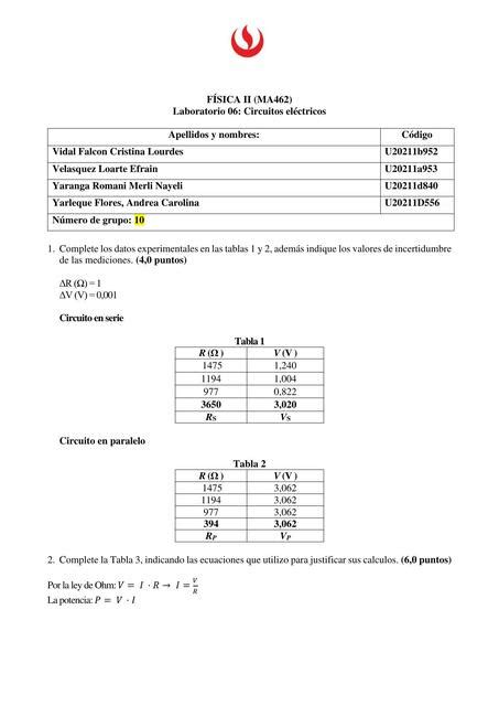 Reporte De Laboratorio De F Sica Ii A Distancia Andrea Carolina