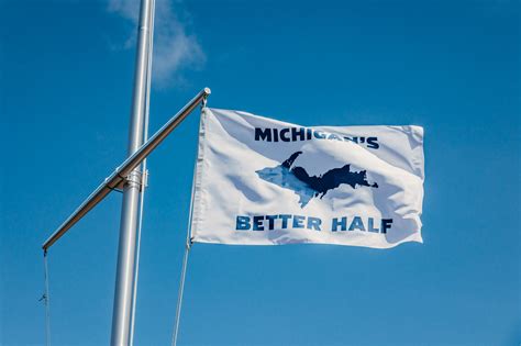 Michigans Better Half Upper Peninsula Flag Peninsula Gear