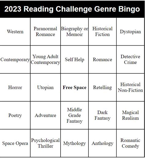 2022 2023 Reading Challenge