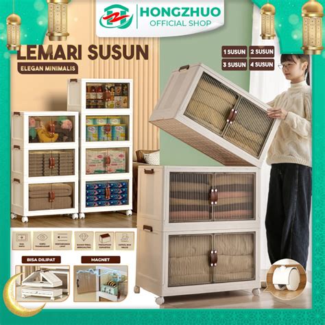 Jual Hongzhuo X Red House Lemari Susun Plastik Serba Guna Lemari Susun