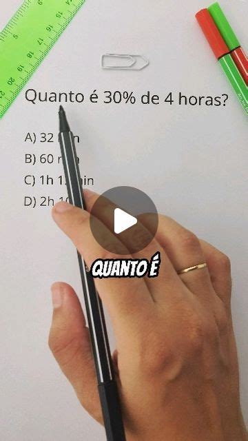 Quanto É 30 De 4 Horas - Aprenda Rápido com Vanessa on Instagram: "Quanto é 30% de 4 horas O ...