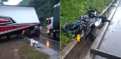 Video Accidente Entre Una Tractomula Y Un Motociclista Deja Un Muerto